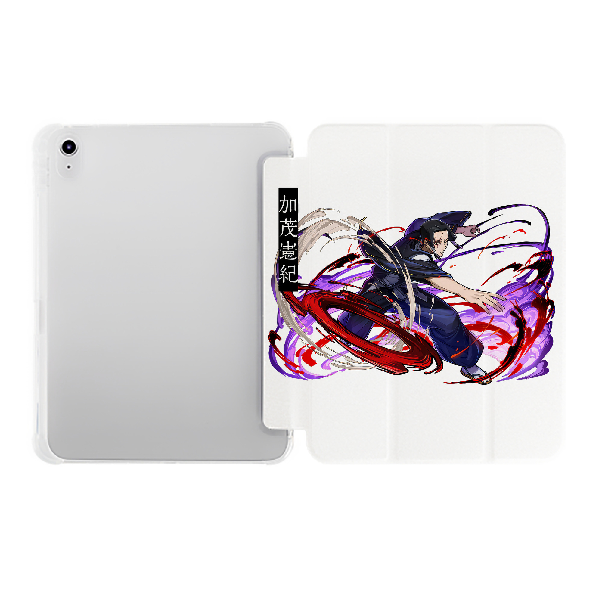 （画像用） 呪術廻戦 Jujutsu Kaisen IPad ケース ペン収納付き 三つ折りスタンド PUレザー×シリコン 対応機種9.5/10.5/10.9インチ
